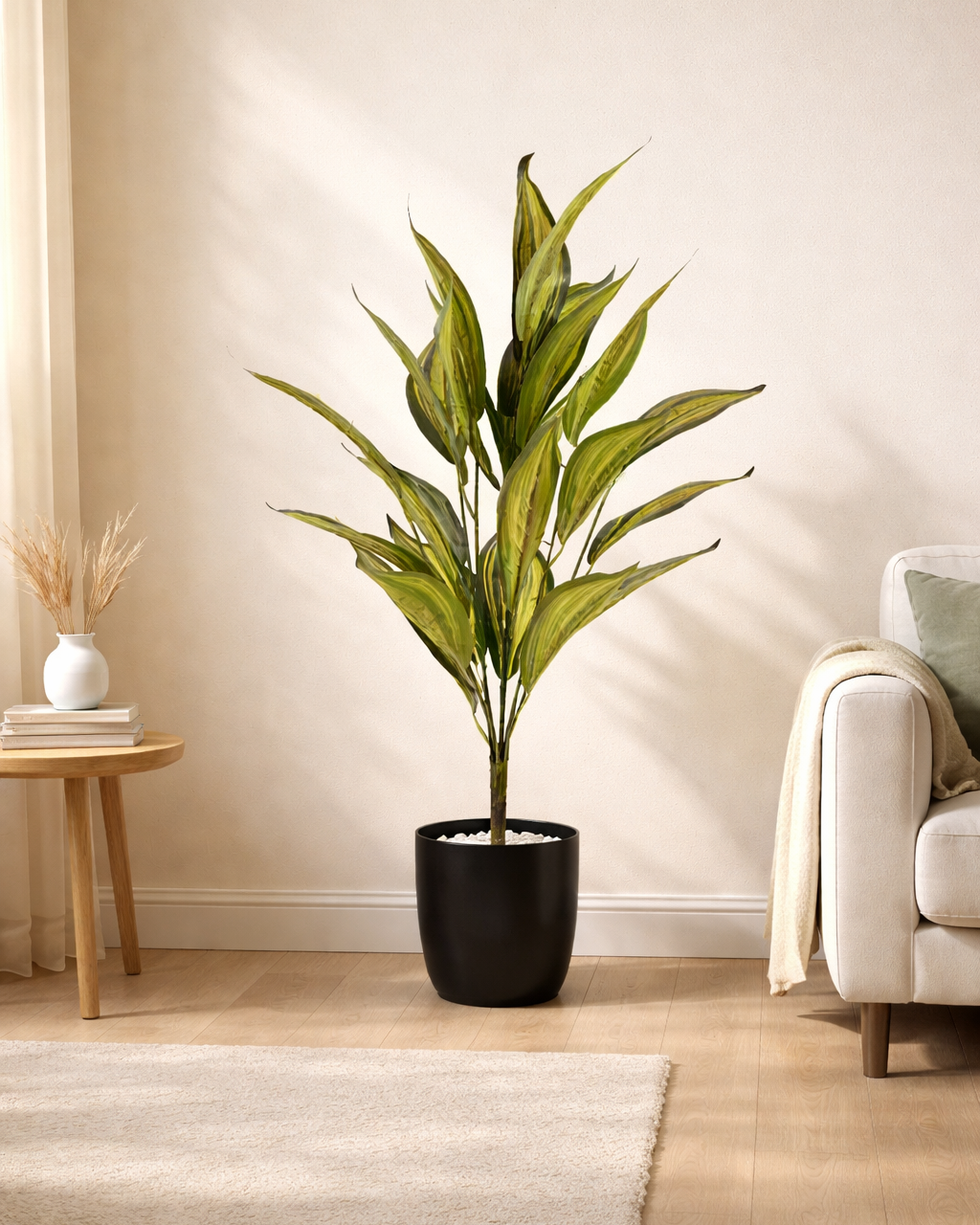 LuxeVerde™ Artificial Dracaena Plant with Pot (75 cm) | Real Touch Indoor Decor