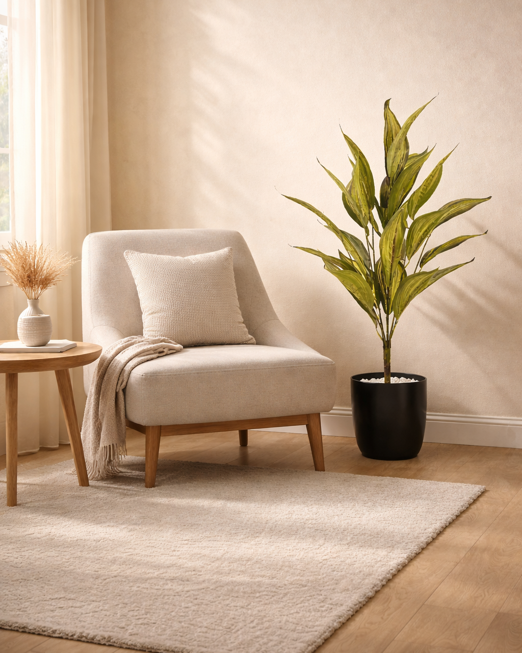 LuxeVerde™ Artificial Dracaena Plant with Pot (75 cm) | Real Touch Indoor Decor