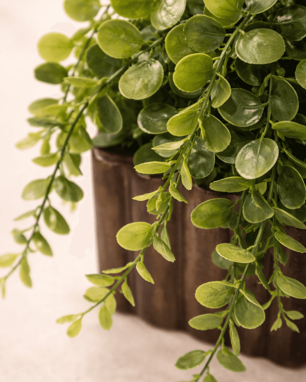 Luxury Artificial Falling Plant – Pack of 3 (Wooden Pot)