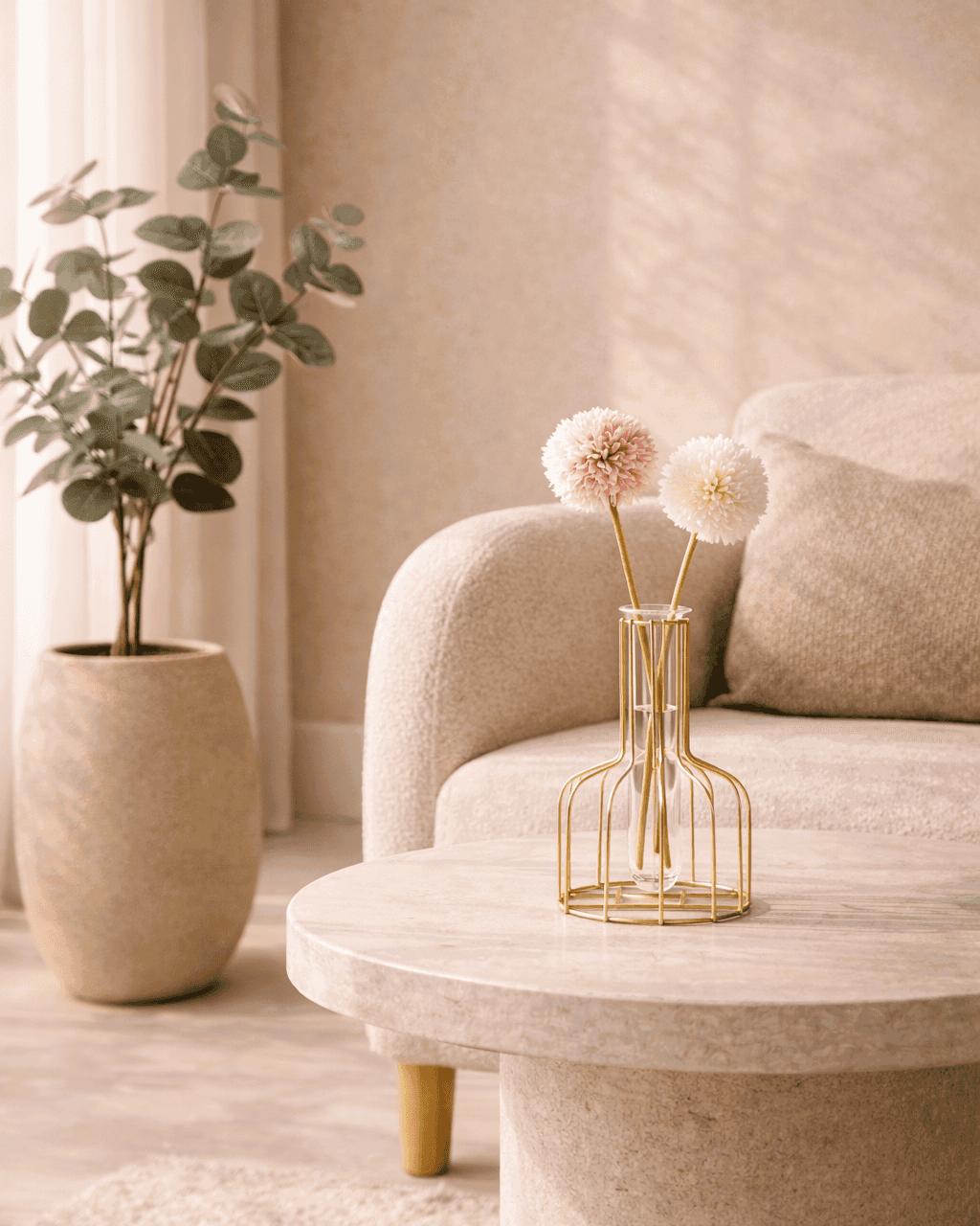 Luxury Test Tube Vase – Gold Metal Frame